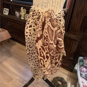 Animal Print Wrap Skirt like new sarong